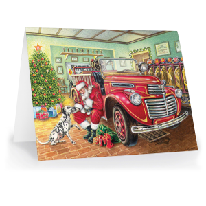 Firefighter Holiday Cards